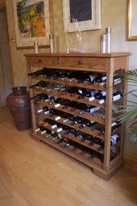 Solid Oak Wine Rack