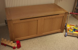 Large Oak Toy Box - Ottoman