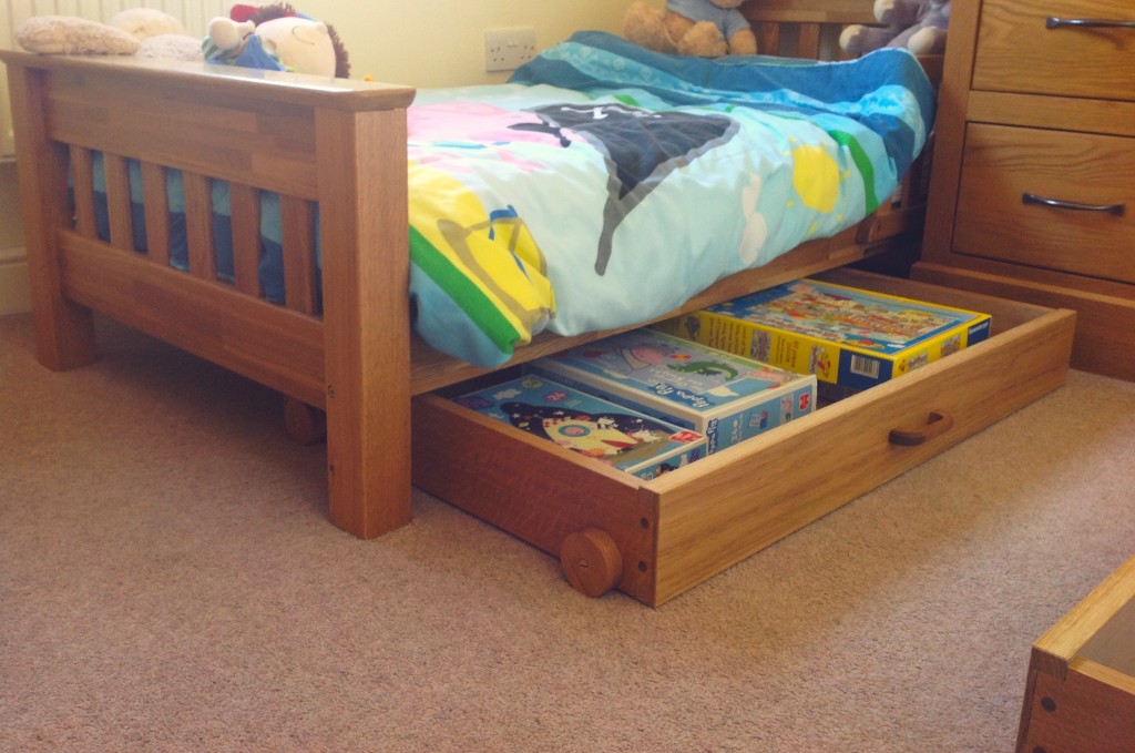 Under bed drawers on wheels - Chapman Bespoke Woodwork