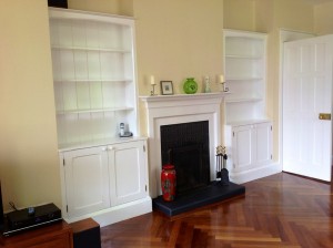 Painted White Bookcases