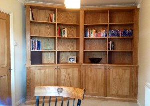 Oak Bookcase With 15 Degree Angle