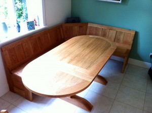 Oak Refectory Table And Bench Seats